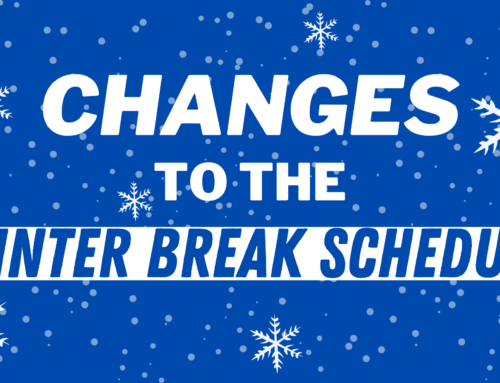 Changes to the Winter Break Schedule